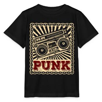 Punk punks punk punk rock punk rocker anarchy - Stanley/Stella MINI CREATOR Kids’ T-Shirt - black - Front - Mikhail (115cm)