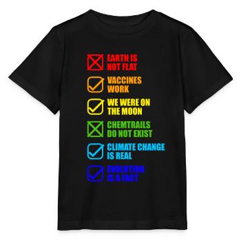 Conspiracy Theories Conspiracy Funny - Stanley/Stella MINI CREATOR Kids’ T-Shirt - black - Front - Mikhail (115cm)