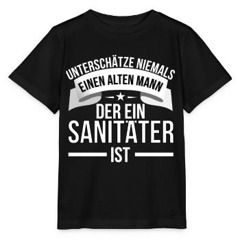 Sanitaeter Notarzt erste Hilfe Geschenk - Stanley/Stella Kinder T-Shirt MINI CREATOR  - Schwarz - Vorne - Mikhail (115cm)