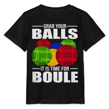 Petanque Aktuell Boule Kugeln Geschenk - Stanley/Stella Kinder T-Shirt MINI CREATOR  - Schwarz - Vorne - Mikhail (115cm)