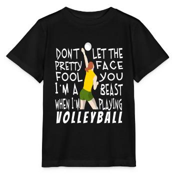 Volleyball volleyball players - Stanley/Stella MINI CREATOR Kids’ T-Shirt - black - Front - Mikhail (115cm)