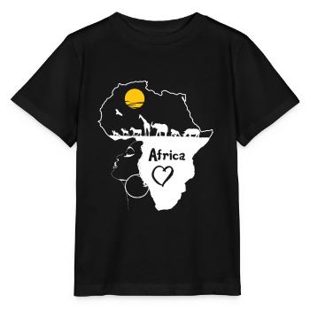 Afrique - T-shirt bio MINI CREATOR Stanley/Stella Enfant - noir - Devant - Mikhail (115cm)