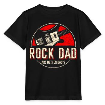 Rock Papa Rock und Roll Vatertag Geschenk Gitarren - Stanley/Stella Kinder T-Shirt MINI CREATOR  - Schwarz - Vorne - Mikhail (115cm)