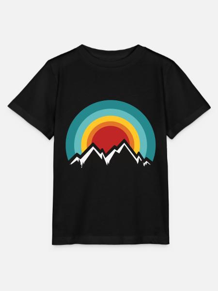 Berge - Stanley/Stella Kinder T-Shirt MINI CREATOR  - Schwarz