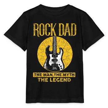 Cadeau de fête des pères rock papa rock and roll - T-shirt bio MINI CREATOR Stanley/Stella Enfant - noir - Devant - Mikhail (115cm)