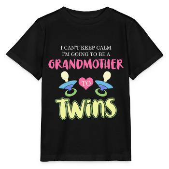 Baby Zwillinge werdende Mutter Geschenk Oma - Stanley/Stella Kinder T-Shirt MINI CREATOR  - Schwarz - Vorne - Mikhail (115cm)