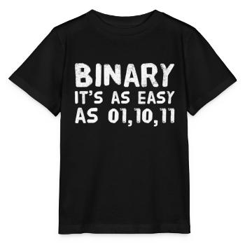 Informaticien codeur binaire binaire drôle disant - T-shirt bio MINI CREATOR Stanley/Stella Enfant - noir - Devant - Mikhail (115cm)