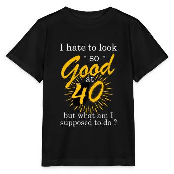 40th birthday - Stanley/Stella MINI CREATOR Kids’ T-Shirt - black - Front - Mikhail (115cm)