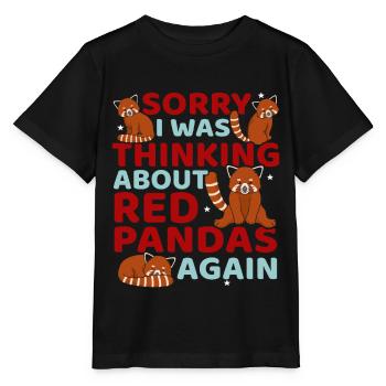 Amant de Panda rouge - T-shirt bio MINI CREATOR Stanley/Stella Enfant - noir - Devant - Mikhail (115cm)