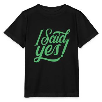 Marriage proposal - Stanley/Stella MINI CREATOR Kids’ T-Shirt - black - Front - Mikhail (115cm)