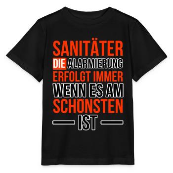 Sanitaeter Notarzt erste Hilfe Geschenk - Stanley/Stella Kinder T-Shirt MINI CREATOR  - Schwarz - Vorne - Mikhail (115cm)