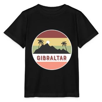 Pays et pays rétro de Gibraltar - T-shirt bio MINI CREATOR Stanley/Stella Enfant - noir - Devant - Mikhail (115cm)