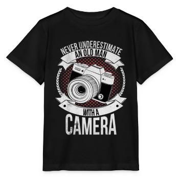 Photographe Caméraman - T-shirt bio MINI CREATOR Stanley/Stella Enfant - noir - Devant - Mikhail (115cm)