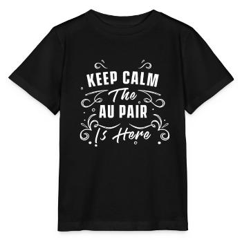 Bleib ruhig das Au-pair ist hier - Stanley/Stella Kinder T-Shirt MINI CREATOR  - Schwarz - Vorne - Mikhail (115cm)