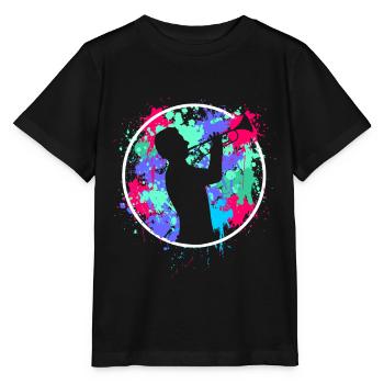 Trumpeter trumpet trumpet player - Stanley/Stella MINI CREATOR Kids’ T-Shirt - black - Front - Mikhail (115cm)