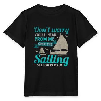 Segeln Regatta Skipper Boot Geschenk Segelboot - Stanley/Stella Kinder T-Shirt MINI CREATOR  - Schwarz - Vorne - Mikhail (115cm)