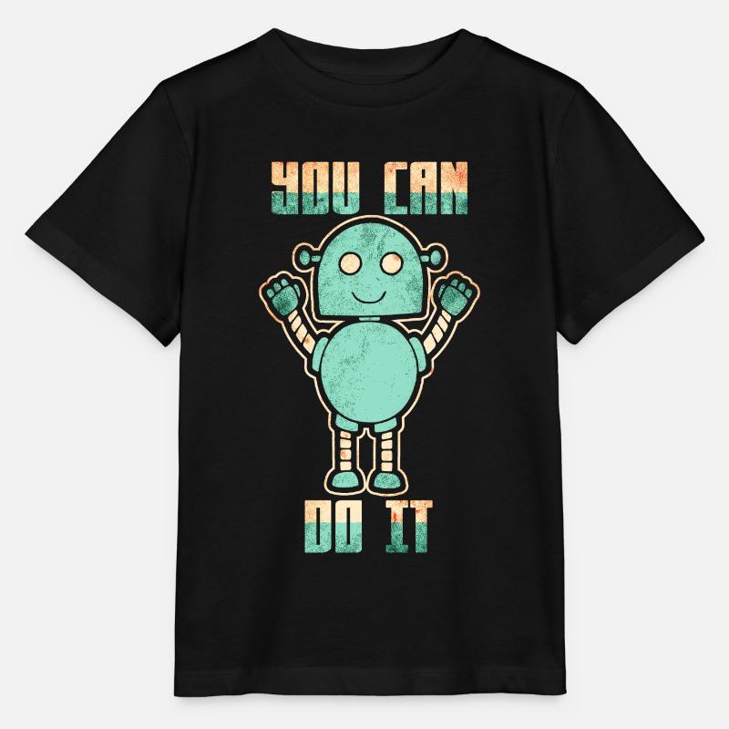 Roboter Robotertechnik Wissenschaft Zukunft - Stanley/Stella Kinder T-Shirt MINI CREATOR - Schwarz