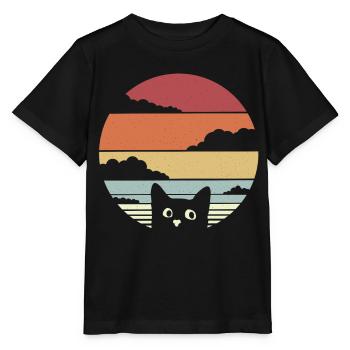 Cat Retro Vintage Vintage - Stanley/Stella MINI CREATOR Kids’ T-Shirt - black - Front - Mikhail (115cm)