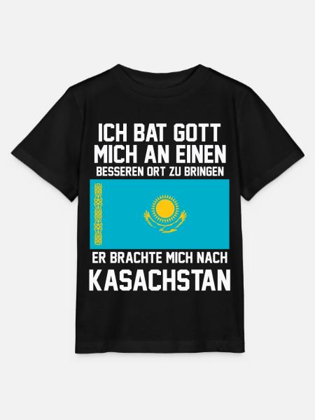 Kasachstan Kasachische Flagge Sommer Urlaub - Stanley/Stella Kinder T-Shirt MINI CREATOR - Schwarz