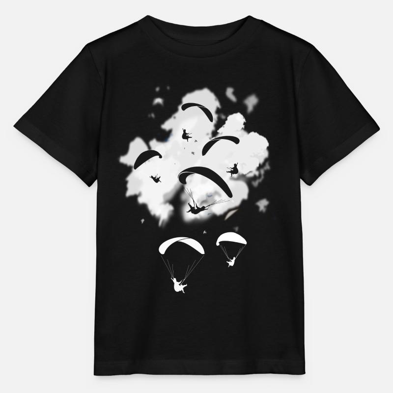 Paraglider - Stanley/Stella MINI CREATOR Kids’ T-Shirt - black