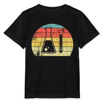Chimie Geek Tube à essai Vintage Retro - T-shirt bio MINI CREATOR Stanley/Stella Enfant - noir - Devant - Mikhail (115cm)