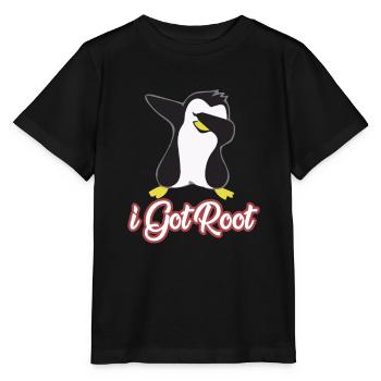 Geek Linux Ich bin root - Stanley/Stella Kinder T-Shirt MINI CREATOR  - Schwarz - Vorne - Mikhail (115cm)