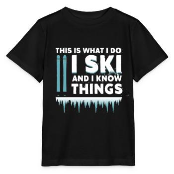 Faire du ski - T-shirt bio MINI CREATOR Stanley/Stella Enfant - noir - Devant - Mikhail (115cm)