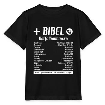Bible foi religion d'urgence cadeau d'anniversaire - T-shirt bio MINI CREATOR Stanley/Stella Enfant - noir - Devant - Mikhail (115cm)