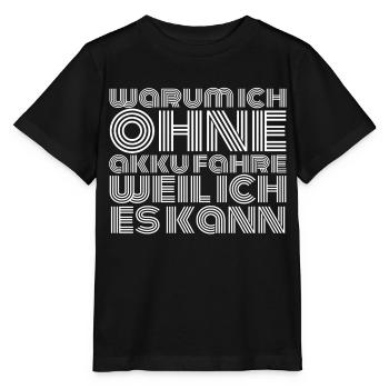 Warum Ich Ohne Akku - Stanley/Stella Kinder T-Shirt MINI CREATOR  - Schwarz - Vorne - Mikhail (115cm)