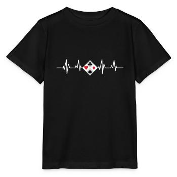 Herzschlag Doppelkopf - Stanley/Stella Kinder T-Shirt MINI CREATOR  - Schwarz - Vorne - Mikhail (115cm)