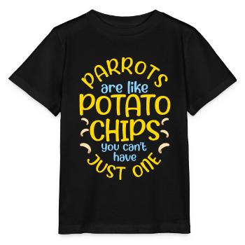 perroquet - T-shirt bio MINI CREATOR Stanley/Stella Enfant - noir - Devant - Mikhail (115cm)