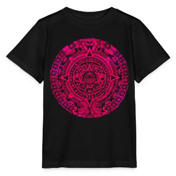 Calendrier Aztèque Maya Aztèque Mexique - T-shirt bio MINI CREATOR Stanley/Stella Enfant - noir - Devant - Mikhail (115cm)
