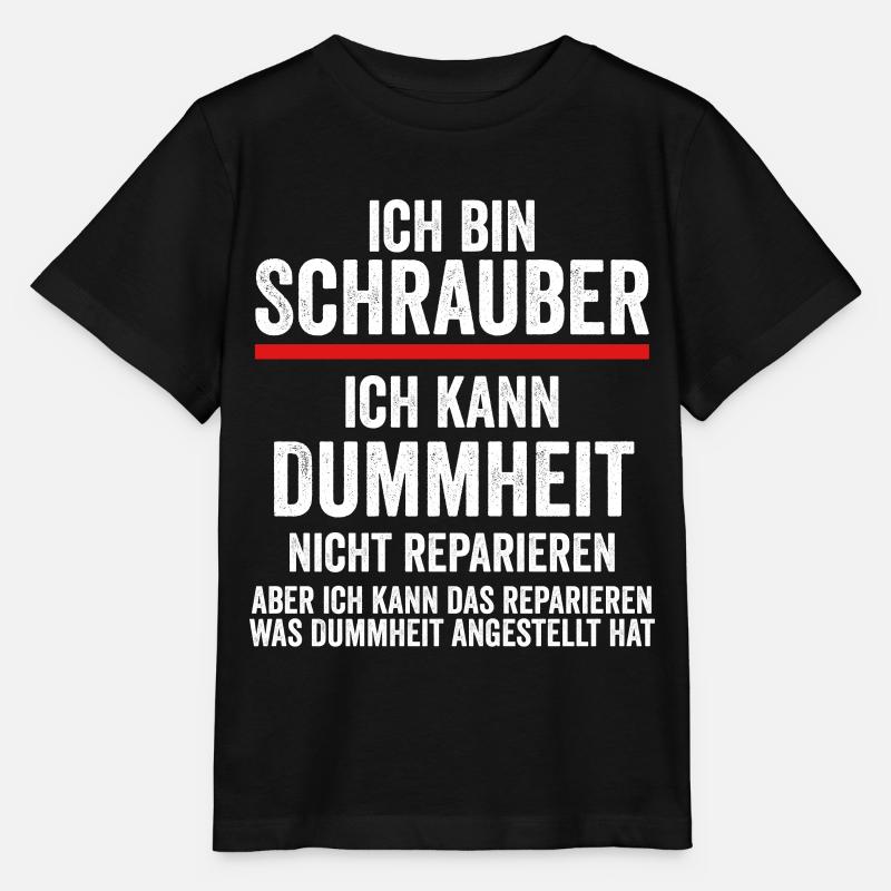 Schrauber Tuning Kfz Mechaniker Mechatroniker - Stanley/Stella Kinder T-Shirt MINI CREATOR  - Schwarz