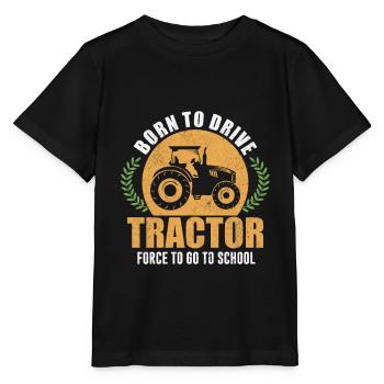 Traktor Trekker Bauer Landwirt - Stanley/Stella Kinder T-Shirt MINI CREATOR  - Schwarz - Vorne - Mikhail (115cm)