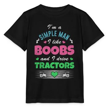 Traktor Trekker Bauer Landwirt - Stanley/Stella Kinder T-Shirt MINI CREATOR  - Schwarz - Vorne - Mikhail (115cm)