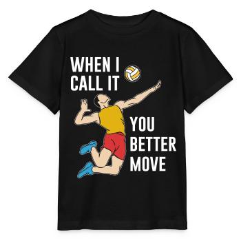 Volleyball Volleyballer - Stanley/Stella Kinder T-Shirt MINI CREATOR  - Schwarz - Vorne - Mikhail (115cm)