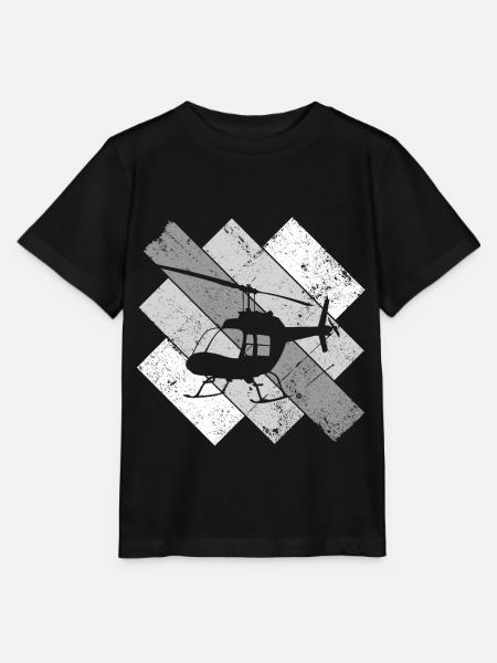 Helikopter Pilot Rettungsflieger - Stanley/Stella Kinder T-Shirt MINI CREATOR  - Schwarz