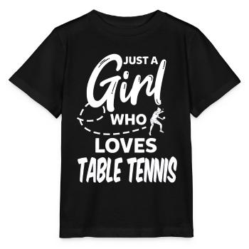 Fille aime le ping-pong joueur cadeau - T-shirt bio MINI CREATOR Stanley/Stella Enfant - noir - Devant - Mikhail (115cm)