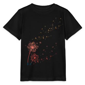 of grass, dandelion, dandelion - Stanley/Stella MINI CREATOR Kids’ T-Shirt - black - Front - Mikhail (115cm)
