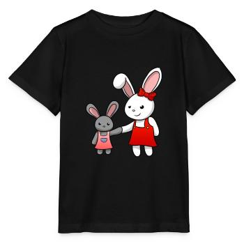 Lapin mignon lapins - T-shirt bio MINI CREATOR Stanley/Stella Enfant - noir - Devant - Mikhail (115cm)