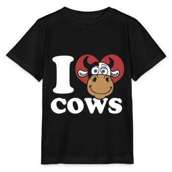 Cows muh cow gift farmer country life gift - Stanley/Stella MINI CREATOR Kids’ T-Shirt - black - Front - Mikhail (115cm)