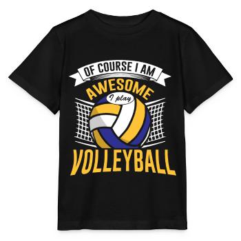 Volleyball Beachvolleyball Team Mannschaft Netz - Stanley/Stella Kinder T-Shirt MINI CREATOR  - Schwarz - Vorne - Mikhail (115cm)