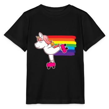 Patin à roulettes Licorne Patin à roulettes - T-shirt bio MINI CREATOR Stanley/Stella Enfant - noir - Devant - Mikhail (115cm)