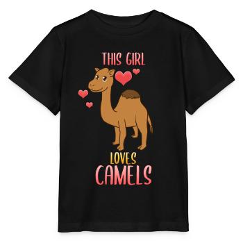 Camel lovers camel - Stanley/Stella MINI CREATOR Kids’ T-Shirt - black - Front - Mikhail (115cm)