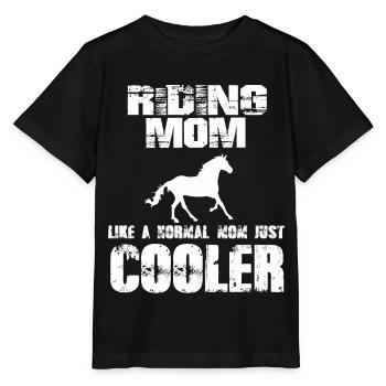Équitation maman cadeau fête des mères cavalier - T-shirt bio MINI CREATOR Stanley/Stella Enfant - noir - Devant - Mikhail (115cm)