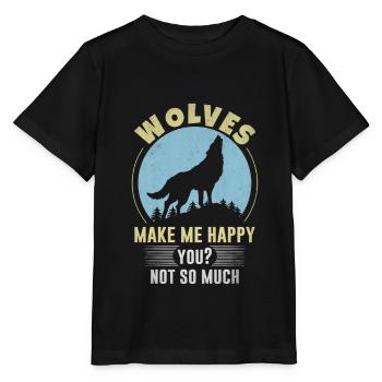 Wolf Wolfpack Rudel Anführer - Stanley/Stella Kinder T-Shirt MINI CREATOR  - Schwarz - Vorne - Mikhail (115cm)
