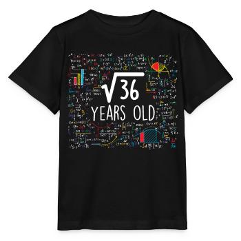 Square root of 36 - 6th birthday 6 years old - Stanley/Stella MINI CREATOR Kids’ T-Shirt - black - Front - Mikhail (115cm)