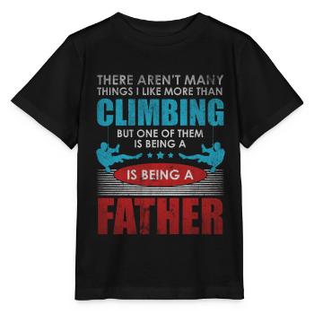 Rock Climbing Boulder Climbing Mountaineering Gift - Stanley/Stella MINI CREATOR Kids’ T-Shirt - black - Front - Mikhail (115cm)