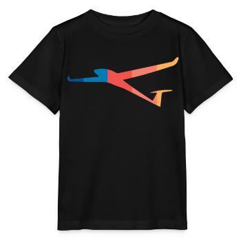 Glider pilot soaring - Stanley/Stella MINI CREATOR Kids’ T-Shirt - black - Front - Mikhail (115cm)