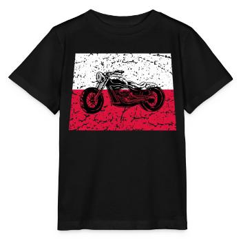 Pologne Moto Tuning Mécanicien Polonais Chopper - T-shirt bio MINI CREATOR Stanley/Stella Enfant - noir - Devant - Mikhail (115cm)